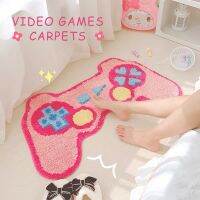 ส่งจากไทย? พรม Pink Joystick จอยสติ๊ก พรมลายน่ารัก minimal rug พรมปูพื้น พรมเช็ดเท้า carpet พรมกันลื่น พรมแต่งห้อง