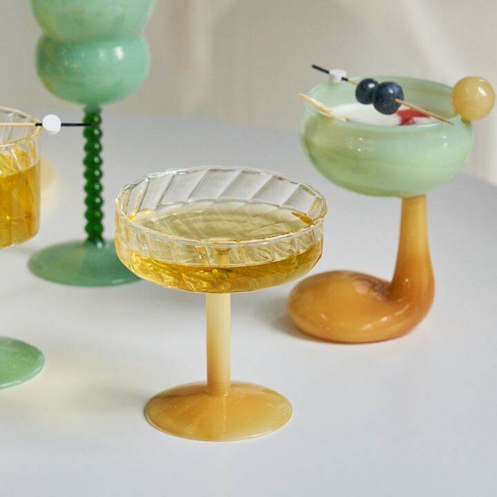 jade-color-summer-goblet-champagne-cocktail-glass-flutes-beer-glass-whiskey-cups-shot-glasses-wine-glasses