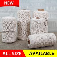 New 1mm-10mm 25M-500M Natural Beige Ropes For Handmade Gift DIY Home Wedding Accessories Macrame Rope Twist String Cotton Cords