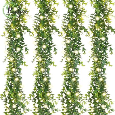 【CC】 Artificial Eucalyptus Garland Vines Faux Wedding Backdrop Arch Wall 6 Feet/PC