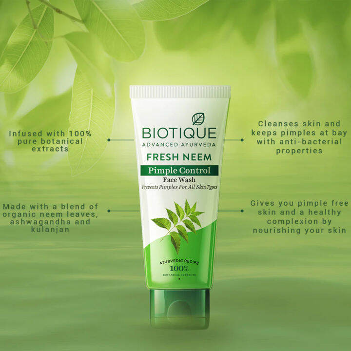 biotique-neem-pimple-control-face-wash-prevents-pimples-for-all-skin-types-เจลล้างหน้า