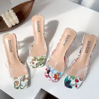 【พร้อมส่ง】รองเท้าส้นสูงประดับคริสตัลขนาดใหญ่ 35-43 สําหรับผู้หญิง 41High Heelsnini