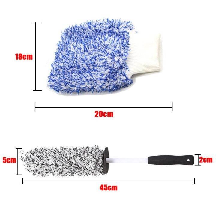 Car Wash Super Brush Microfiber Wheel Brush Non-Slip Handle Easy To  Cleaning Rim