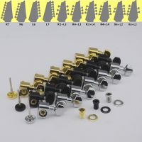 【CW】 1 Set  6/7/8 Strings No Screw Locking Sealed Machine Heads Tuners Black/Gold/Chrome Parts