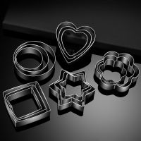 3Pcs/Set Cake Decorating Tools Flower/Heart/Circle/Star/Square 430 Stainless Steel Biscuit Cookie Cutter Baking Accessories Bread Cake  Cookie Accesso