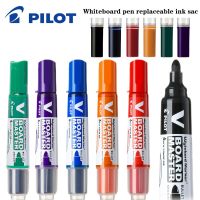 ปากกาปากกากระดานไวท์บอร์ด Pilot 6สีขนาด2.3มม. ของเหลวเติมได้หมึกไวท์บอร์ดสำหรับลบเครื่องเขียนในโรงเรียน