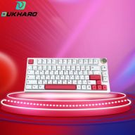 DUKHARO MK80 Gasket Wireless 3 Mode Hot Swap Mechanical Keyboard Kon momo thumbnail