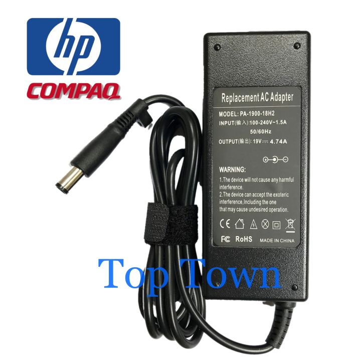 hp-compaq-adapter-notebook-hp-adapter-notebook-compaq-19v-4-74a-90w-ขนาดหัว-7-4-5-0mm-หัวดำ-อะแดปเตอร์โน๊ตบุ๊ค-สายชาร์จโน๊ตบุ๊ค-อแดปเตอร์-อะแดปเตอร์-สายชาร์จ-สายชาร์ต