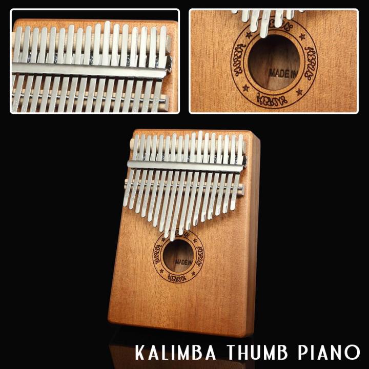 kalimba-17คีย์เปียโนนิ้วหัวแม่มือเครื่องดนตรีไม้มะฮอกกานีสำหรับผู้เริ่มต้นด้วยอุปกรณ์เสริม-c0v4