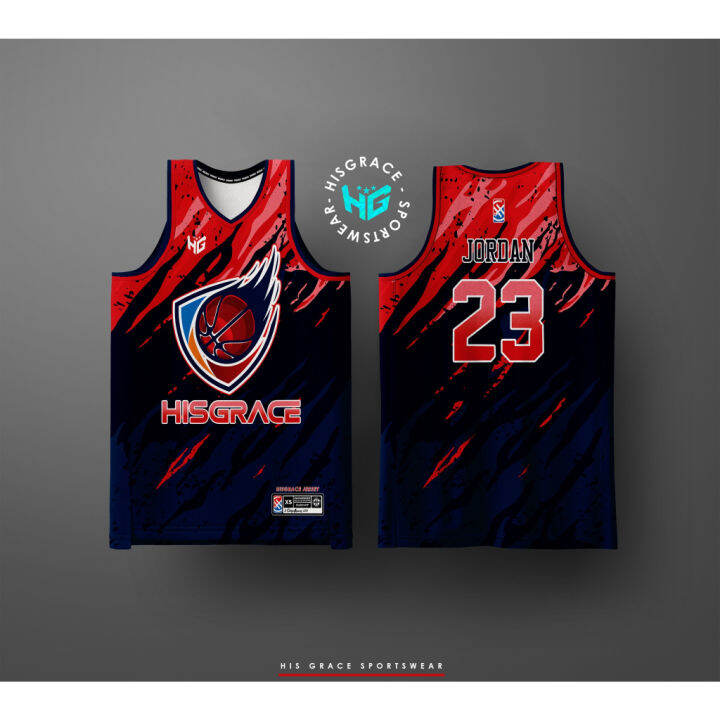 208 HG BASKETBALL CONCEPT JERSEY BLUE RED FULL SUBLIMATION JERSEY FREE