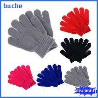 BUCHE Winter Boy Girl Warm Glove Knitted Stretch Children