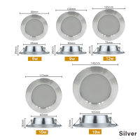 6Pcs 9W LED Downlight อลูมิเนียม5W 12W 15W 18W 220V เพดาน LED Spot Lighting ห้องนอนห้องครัวในร่ม Led Down Light โคมไฟ