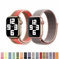 สายรัดไนลอนแบบสปอร์ตสำหรับนาฬิกา IWatch Series 1 2 3 4 5 6 7 SE 42/ 44มม. ซีรีส์7 41มม. 45มม. สีใหม่