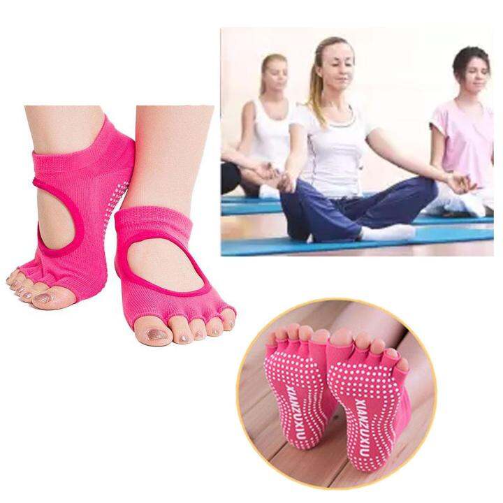 Anti Slip Open Toe Backless Yoga Socks Lazada Ph