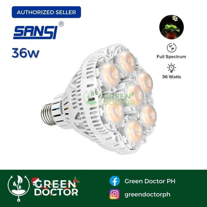SANSI 36W GROW LIGHT LED Full Spectrum Bulb for Indoor Plants
