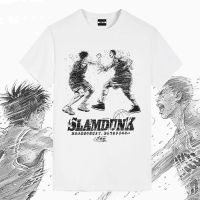 【New】เสื้อยืดคอกลมเสื้อยืดแขนสั้น ผ้าฝ้ายแท้ พิมพ์ลายอนิเมะ Slam Dunk Co-Branded Rukawa Maple Sakuragi Hanado แฟชั่นฤดูร้อ