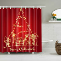 YOMDID Snowflake Pattern Bath curtain Christmas Tree Shower Curtain Bath Screen Printed Curtain for New Year Christmas Navidad