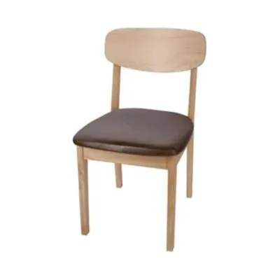 Rubber wood chair, size 45 x 53 x 81 cm. - natural color