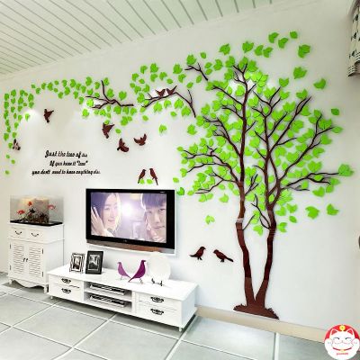 สติ๊กเกอร์ไวนิลรูปต้นไม้ 3 D สำหรับตกแต่งผนังบ้าน