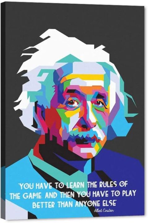 Albert Einstein Posters Inspirational Motivational Wall Art Pictures