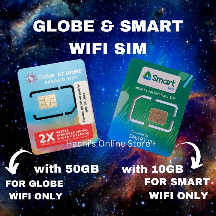 PLDT SIM & GLOBE WIFI SIM with FREE LOAD. (WIFI SIM) brand new original ...