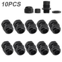 Waterproof Cable Gland 10pcs Cable Entry IP68 3/4 Inch NPT for 12 -18mm Wire Cable Nylon Black Connector Connection Fixing Head