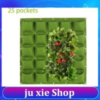 JuXie store Plant Pot 25 Pockets Wall Hanging Planting Bags Green Grow Bag Planter Vertical Garden Vegetable Living Bonsai Flower