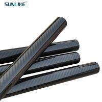 SUNLIKE 1 Pcs 1000MM High Strength Carbon Fiber Tube Diameter 10mm 12mm 13mm 14mm 15mm Glossy Surface Wires Leads Adapters