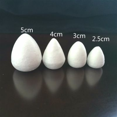 【cw】22.533.545.5cm 100pcs White Polystyrene Water Drop Modeling Foam Rose Bud For Decorative Flowers Home Decor