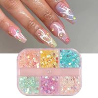 hotx【DT】 Round Beads Nails Decoration Teardrop Colorful Jewelry Charms Kawaii Ornaments Accessories LY2052