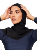Solid Color Muslim Turban Cap For Women Full Cover Swim Hijab Islamic Women Modest Hijab Swim Caps