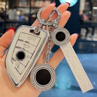 Leather Strap Ring Car Key Case Cover for BMW M1 M2 M6 M3 M4 M5 M8 X3M X5M X1 X4 X5 X6 IX3 Z4 I4 2 Series 4 5 8 6 GT 320i 440i