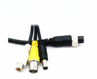 DC BNC RCA 4pin สายเคเบิลหัวการบินไปยังสายเคเบิล BNC สายไฟเสียงและวิดีโอ