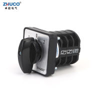 ZHUCO LW8D-10D404-3B 3ตำแหน่ง3เฟส10A Cam Switches Rotary Switch Changeover Control Switch สำหรับมอเตอร์ไฟฟ้า