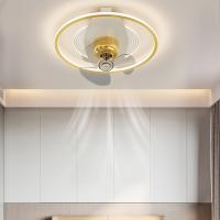 [COD] Bedroom fan ceiling simple modern light luxury shaking head creative invisible master bedroom