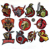 Sparta Gladiator Spartan Army Roman กรีกหมวกนิรภัย Spartan Fighter Warrior Army ป้ายยุทธวิธีเย็บปักถักร้อยเหล็กบน Patches