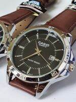 casio (ฟรีกล่อง) นาฬิกาคาสิโอ้ ชายและหญิง สายหนัง กันน้ำ วันที่ นาฬิกาข้อมือชาย นาฬิกาผู้ชาย แสดงวันที่ RC617-1