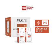 Sữa hạt Almond cao cấp ít đường MilkLab 3.5% Hạnh Nhân Thùng 8 hộp 1 lít