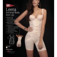 พร้อมส่ง Leena ชุดกระชับสัดส่วน เสื้อ + กางเกง Infrared Body Slim Up Set สีเนื้อ/สีดำ Size S M L No.46