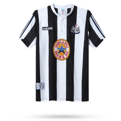 เสื้อกีฬาแขนสั้น ลายทีมชาติฟุตบอล Newcastle 1995-97 Newcastle home AAA แห้งเร็ว ไซซ์ S-XXL