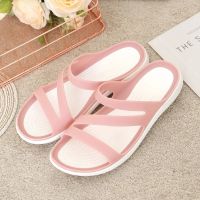 Women Summer Slippers Platform Flat Low Heel Peep Sandals 2020 Toe Black Slides Casual Beach Outdoot Female Ladies Jelly Shoes