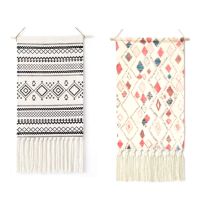 Pack of 2 Macrame Woven Tapestry Geometric Art Tapestries Boho Tapestry Bohemian Tapestry Wall Hanging for Room