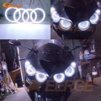 ✎สำหรับคาวาซากินินจา ZX14 Zx14r ZZR1400 2006-2011ไฟหน้าฮาโลชุดดวงตานางฟ้า Led COB สว่างเป็นพิเศษยอดเยี่ยม