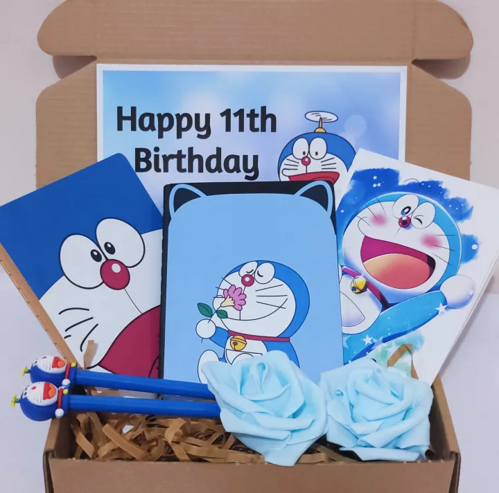 Doraemon Collection Stationery Giftbox Set Custom Dedication Doraemon  Notebooks Doraemon Ballpens Anime Manga Style Doraemon Birthday Set with  Box & Roses | Lazada PH