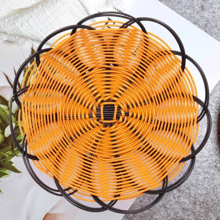 7-inch-plastic-braided-basket-fruit-vegetable-cookies-container-holder-black-amp-orange