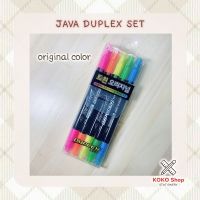 Java Duplex Original Colors Twin Head -- จาวา ดูเพล็กซ์ ปากกาเน้นข้อความ 2 หัว เซ็ต 5 สี (โทนสีสะท้อนแสง)