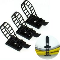 10pcs Adhesive Cable Winder Drop Cord Wire Tie Fixer Fastener Tidy Holder Organizer Management Desk Wall Cord Clamps