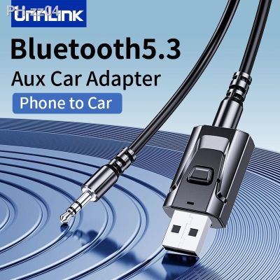 Unnlink Bluetooth 5.3 Aux Adapter Wireless Car Bluetooth Receiver USB to 3.5mm Jack Audio Music Mic Handsfree Adapter for Car