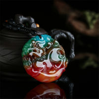 Amazing China Natural Colorful Stone Hand-carved Pixiu Pendant Men and Womens Lucky Amulet Necklace to Attract wealth dropship