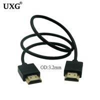 OD 3.2mm Super Soft HDTV compatible 2.0V Male to HDTV Male Thin Cable 4Kx2K HD Light weight Portable 0.3M 0.5M 1M 1.5M 2M 3M